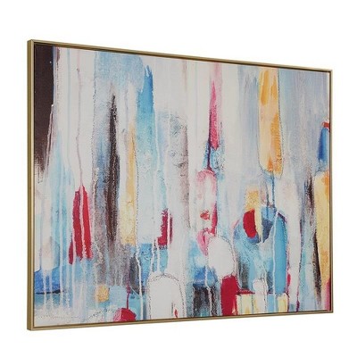 Carolina Living Rainy Forest Abstract Wall Art - Large - Multicolor - Gold Frame
