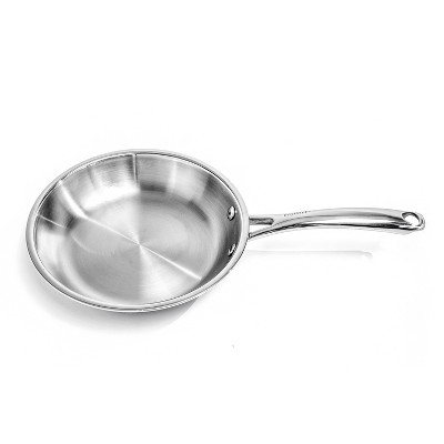 Stanton Trading 8 Tri-Ply 18/8 Stainless Steel Induction Ready Fry Pan with Hollow Handle and Hanging Hole, 8 inch -- 1 per Each