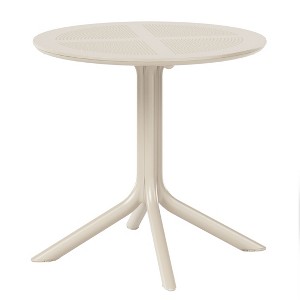 WestinTrends Playa 31.5" Round Plastic Outdoor Patio Dining Table for 4 - 1 of 4