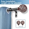 Urbanest Planet Ball Finial Curtain Drapery Rod Set, 3-4-inch Burgundy with Black Rod 84"-120” - 4 of 4