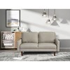 Linen Sofa Modern Couch Comfy Loveseat with Wooden Legs for Living Room, Bedroom, Office - 3 of 4