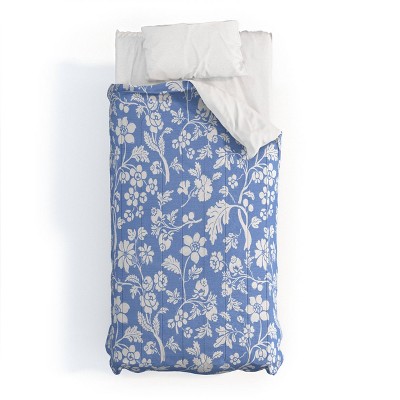Deny Designs 3pc Twin/Twin XL Showmemars Vintage Style Chintz Florals Comforter and Sham Set