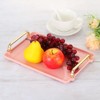 Unique Bargains Modern Rectangular Decorative Elegant Serving Tray with Handle - 4 of 4