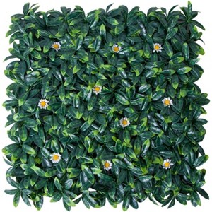Artificial Wall Panels 20 x 20 Inch,Grass Wall Panels with 20 Zip Tiles.Greenery Backdrop Privacy Screen for Indoor and Outdoor Decor,12 Pack - 1 of 4