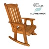 Fortune Candy 1 Person Wooden Rocking Chair with Comfortable Backrest Inclination, High Backrest and Deep Contoured Seat - 2 of 4