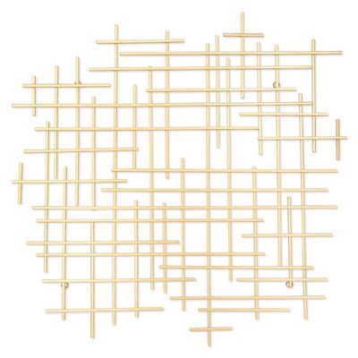 Cheung's Iquara Small Abstract Metal Wall Art Gold