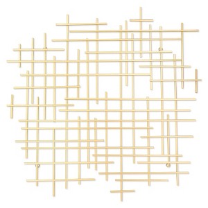Cheung's Iquara Small Abstract Metal Wall Art Gold - 1 of 4