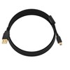Monoprice USB 2.0 Cable - 6 Feet - Black | USB Type-A Male to USB Mini Type-B 5-Pin, 28/24AWG, Gold Plated For Digital Camera, Cell Phones, PDAs, MP3 - 2 of 4