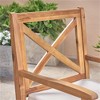 SKRAN Outdoor Acacia Wood Dining Chair, Set of 2 with 2 Polyester Cushions for Backyard, Poolside and Garden (Cream,Teak) - 4 of 4