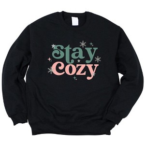 Simply Sage Market Women's Graphic Sweatshirt Stay Cozy Snowflake - 1 of 2