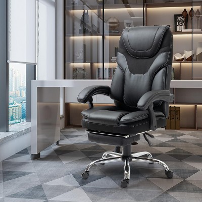 Reclining Office Chair Task Chair Footrest, Ergonomic Chair with Footrest Support,Home Office Computer Swivel Desk Chair,Adjustable Height/Tilt