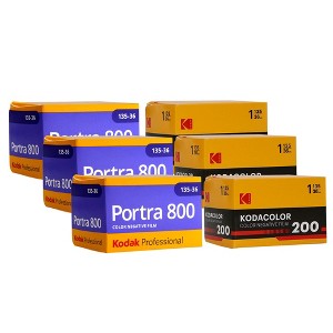 Kodak Professional Portra 800 Color Negative Film (35mm, 36 Exp) - 3 Units with Kodak color 200 Color Negative Film (35mm, 36 Exp) - 3 Units - 1 of 4