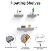 Syemin Decorative Wall Shelf 3 Set Floating Shelves Wall Mounted Wood Shelves Wall Decor Storage Picture Ledge Shelf, Grey, 23.62"*5.91"*1.57" - 3 of 4