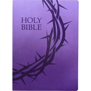 KJV Holy Bible, Crown of Thorns Design, Large Print, Royal Purple Ultrasoft - (King James Version Sword Bible) by  Whitaker House (Leather Bound) - 1 of 1