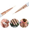 Unique Bargains Gel Polish Striping Double Ended Nail Art Brush White Gold Tone 1 Pc - 2 of 4