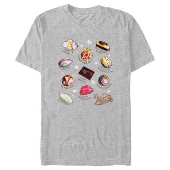 Men's Wonka Candies and Chocolates Chart T-Shirt