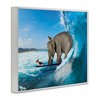 Stupell Industries Animals Riding Ocean Waves Surfing Elephant Cat Dog Framed Giclee Art, White, 20" x 16" - 2 of 4