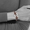 Black Bow Jewelry Stainless Steel Heart and Brown Leather Bracelet, 7.5 Inch - 4 of 4