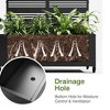 Lirago Metal Planter Box privacy screen Garden Bed with Trellis and Wheels - Black- 6 ft. H x 3 ft. W - 4 of 4
