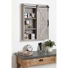 Decorative Wood Wall Storage Cabinet with Vanity Mirror Rustic Gray - Kate & Laurel All Things Decor: 3-Tier Floating Shelf, No Assembly Required - image 4 of 4