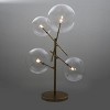 Yosemite Home Decor Klare 4-Light Sputnik Lamp in Antique Brass Finish with Clear Glass Globe Shades and Adjustable Arms - 4 of 4