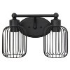 Ironhouse Industrial Decorative Cage Vanity Uplight Downlight Wall Mounted Fixture Black - Lalia Home - 3 of 4
