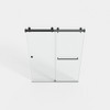 Cesicia 55-59x72 inches Matte Black Double Sliding Shower Door - 4 of 4