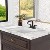 CASAINC Deck Mounted 3-Hole Double Handle Bathroom Faucet with Pop-Up Drain - 2 of 4