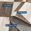 Acekool 2x6 Washable Plaid Rug – Modern Non-Slip Hallway Carpet, Stain-Resistant Geometric Design in Coastal Blue - 4 of 4
