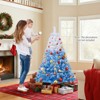 Tangkula 5/6/7/8 FT Artificial Christmas Tree Hinged Snow Flocked Xmas Tree w/ 456/820/1264/1774 Branch Tips - 4 of 4
