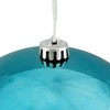 Northlight 8" Shatterproof Shiny Christmas Ball Ornament - Blue - 2 of 3