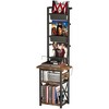 MOEPISY Record Player Stand with Power Outlet, 6 Tier Vinyl Record Display Shelf,  with album storage up to 200 Albums - 4 of 4