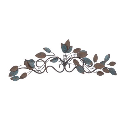 Metal Fish Indoor Outdoor Wall Decor Blue - Olivia & May : Target