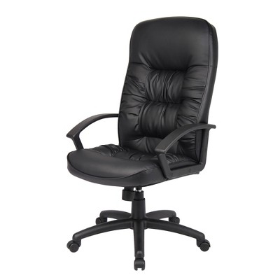 Executive High-Back Swivel Chair with LeatherPlus and Lumbar Support