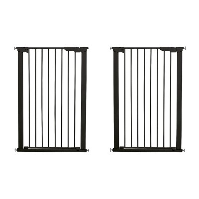 Scandinavian Pet Design Extra Tall 31" Pressure Mount Baby and Animal Safety Gate, Black (2 Pack)