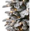 Nearly Natural 7-ft Flocked North Carolina Fir Artificial Christmas Tree with 550 Warm White Lights and 2090 Bendable Branches - 3 of 4