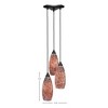 Toltec Lighting Europa 3 - Light Pendant in  Dark Granite with 5.5" Red Fusion Shade - 2 of 2