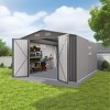 ORRD 10x12FT Outdoor Storage Shed - Large Metal Garden Shed w/Double Doors & Windows, Waterproof for Backyard/Patio/Poolside（Grey） - 3 of 4