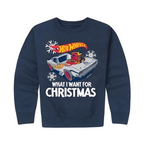 Boys' - Hot Wheels - Holiday Merchandise Graphic Long Sleeve Fleece Sweatshirt - 1 of 4