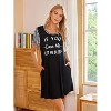 Ekouaer Nightgowns for Women Soft Sleep Shirts with Pockets Short Sleeves Printed Crewneck Nightshirt - 2 of 4