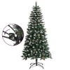vidaXL Christmas Tree Green and white PVC, steel Small Decorative Inlays - 3 of 4