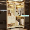 Aheaplus Freestanding Closet System with 4 Drawers, Walk-In Wooden Closet Orangizer with 6 Shelves and 2 Rods - 4 of 4