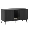 LunaLulinlk Black Invisible Litter Box Cat Toilet Furniture, TV Stand (Can Hold TV Up to 55 Inch) - 3 of 4