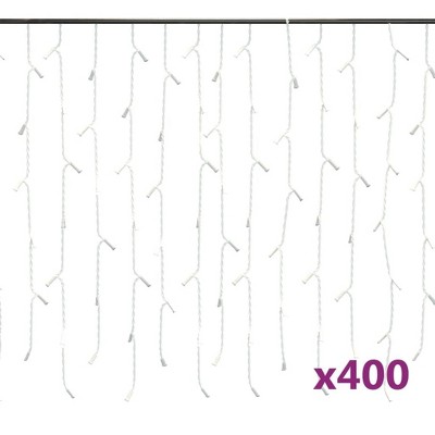 vidaXL Curtain Icicle Light Colorful Plastic, Copper 32.8ft long