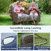 Brafab 9 Peices Outdoor Patio Furniture Set with 44" Gas Fire Pit Table and Swivel Rocking Chairs Conversation Sets with 4.3" Cushion - 3 of 4