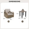 EAGLE PEAK Bistro Table and Chairs, Outdoor Bistro Set - 3 of 4
