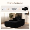 XIZZI 67" Oversized Chaise Lounge Indoor, No Assembly Required, Upholstered Sofa Bed with Throw Pillows & Optional Cup Holder for Extra Comfort - 4 of 4