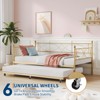 Metal Twin Daybed with Trundle, Arched Headboard, Gold/Pink/Purple, Steel Frame, No Box Spring Needed - 4 of 4
