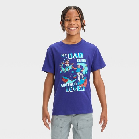 Boys' Short Sleeve 'My Dad is on Another Level' Graphic T-Shirt - Cat &  Jack™ Dark Purple XS