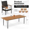 Costway 9 PCS Outdoor Patio Dining Set Armchairs Set of 8 and Acacia Wood Square Table - 3 of 4